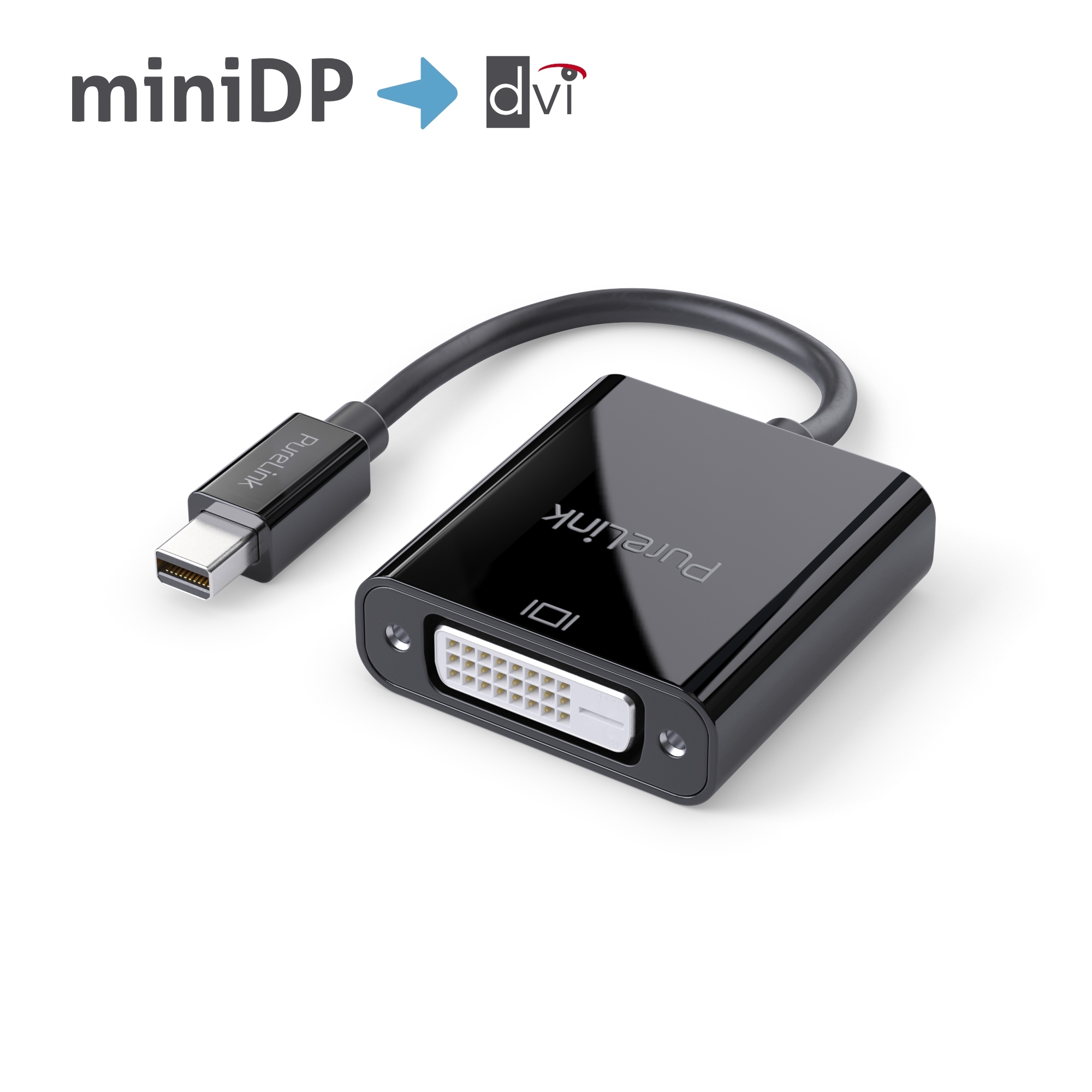 Premium Aktiver K Mini Displayport Dvi Portsaver Adapter Schwarz Purelink Deutsch